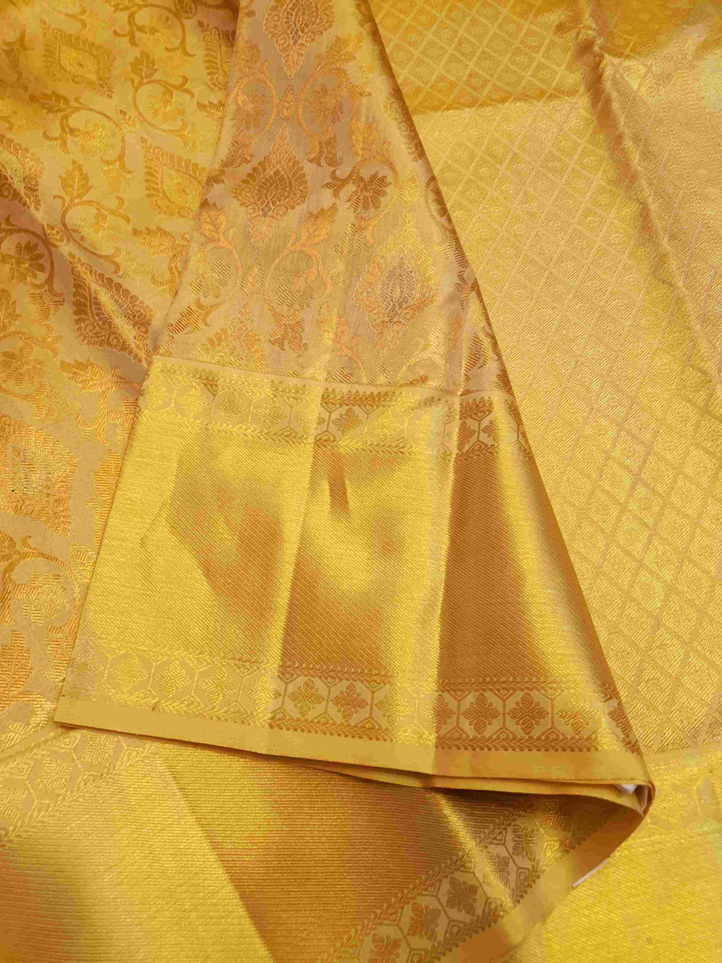 Gold Kanchipuram Handloom 2G Gold Brocade Pattu Silk Saree