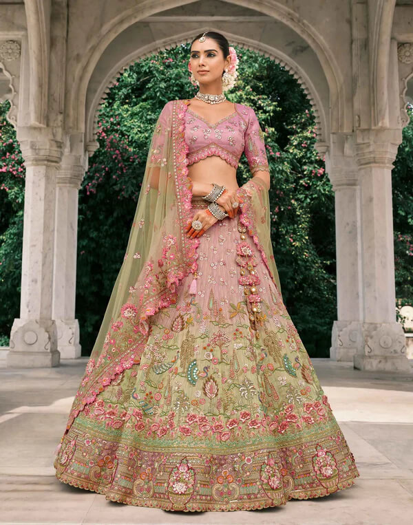 Stunning Petite Orchid Lehenga with Heavy Embroidery