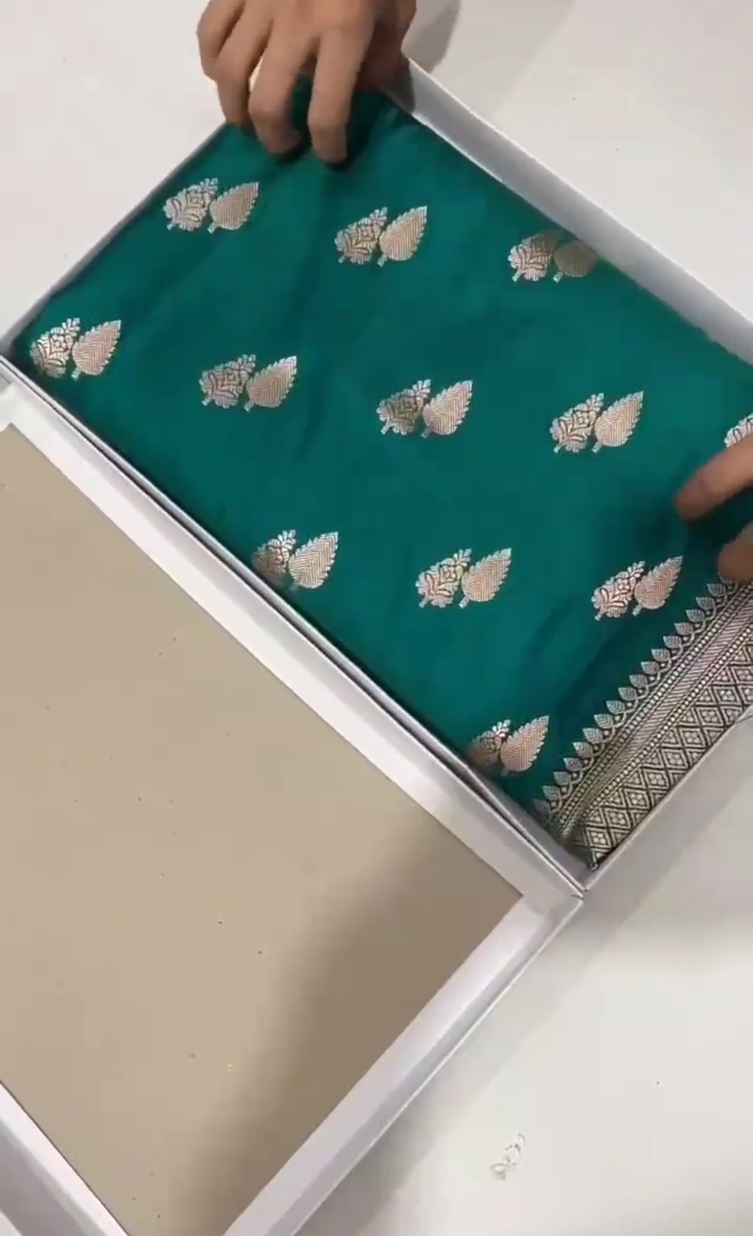 Sea Green Banarasi Mashru Soft Silk Saree