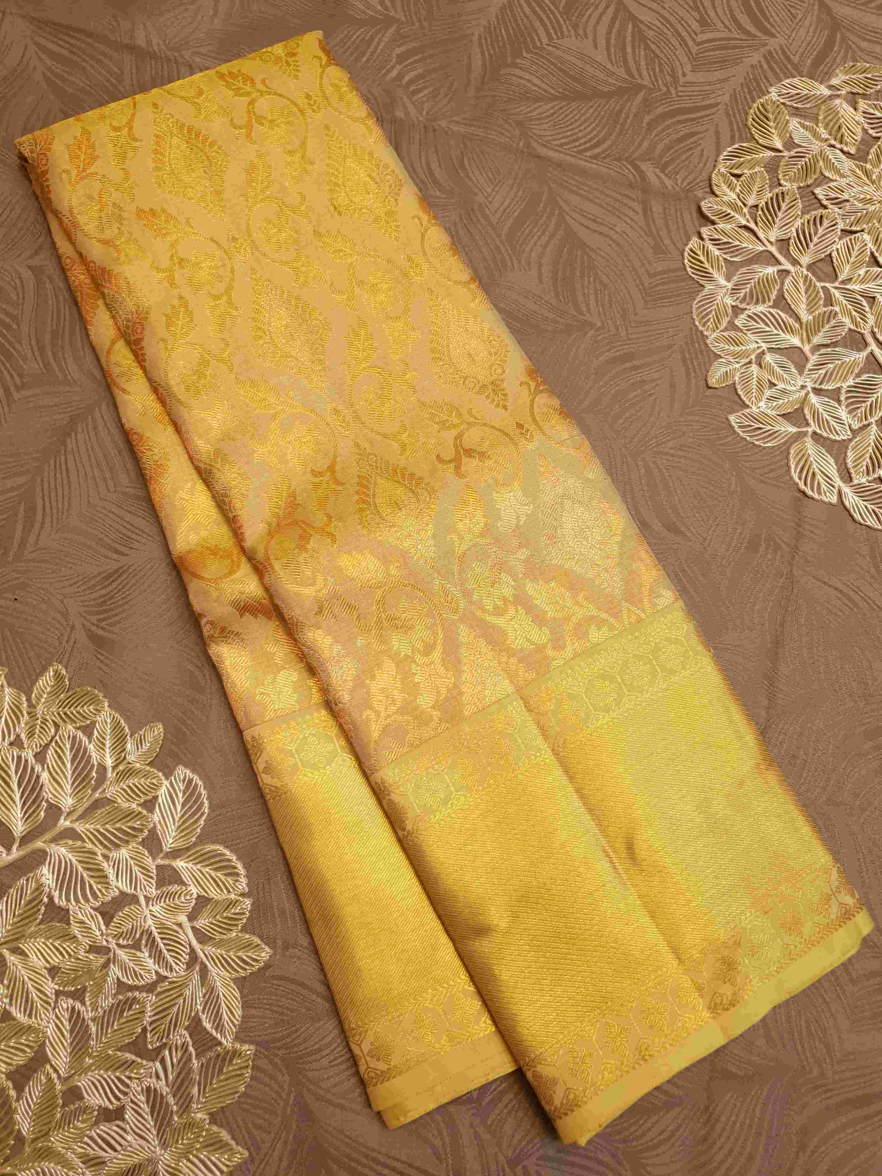 Gold Kanchipuram Handloom 2G Gold Brocade Pattu Silk Saree