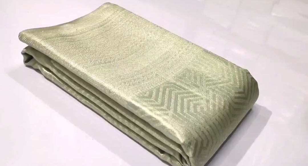 Pista Green Kanchipuram Handloom Tissue Brocade Silk Saree