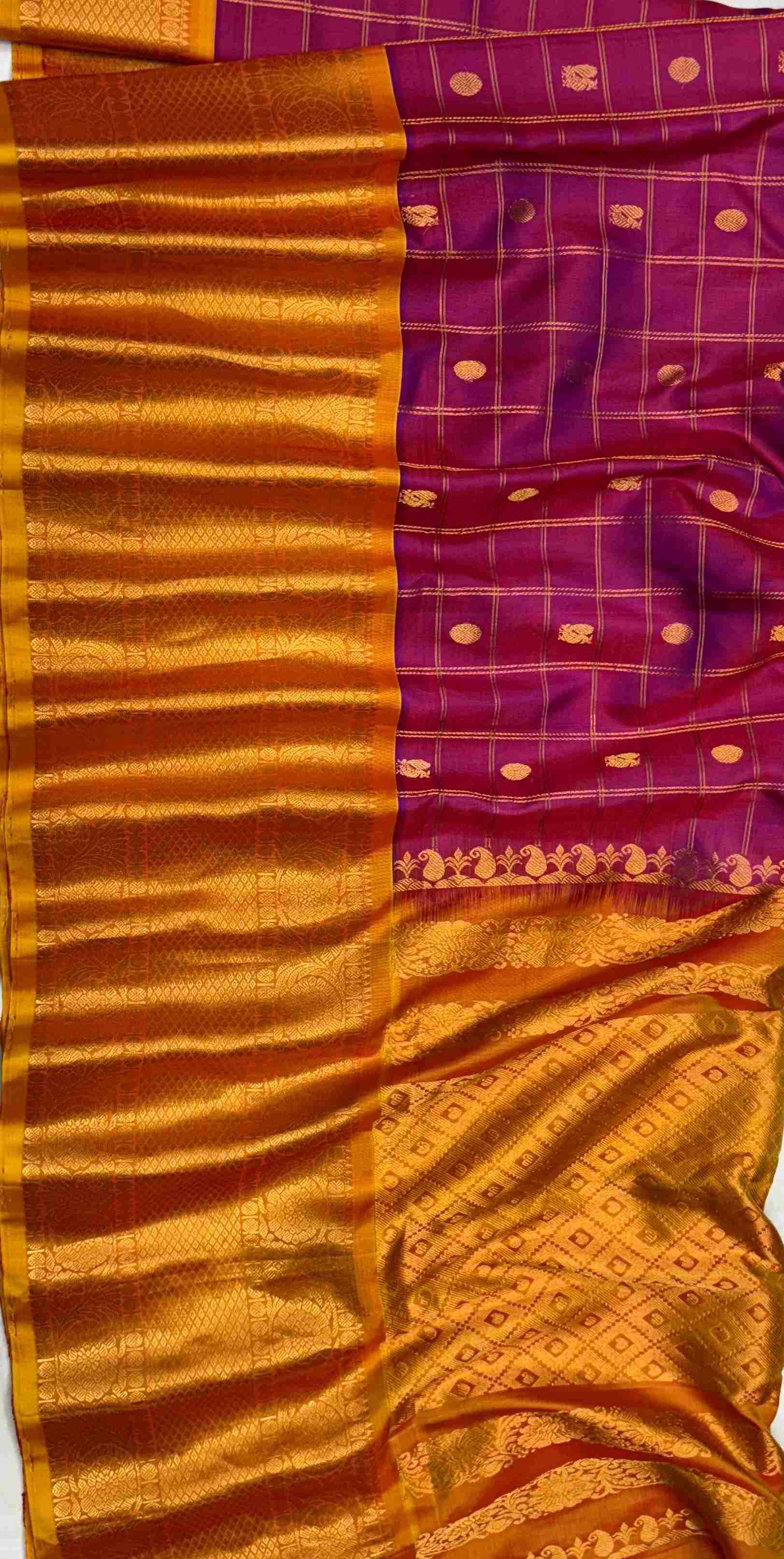 Gadwal Handloom Double Wrap Pure Silk Saree