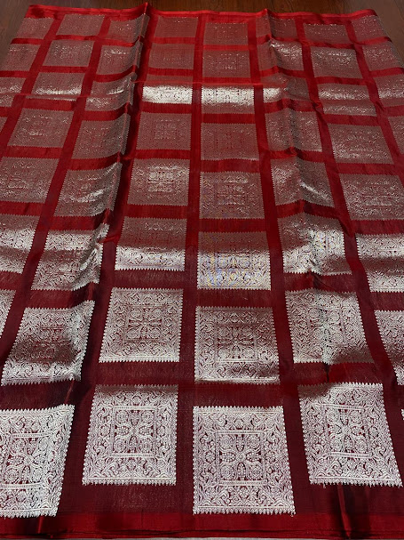 Maroon Venkatagiri Handloom Pattu Silk Saree