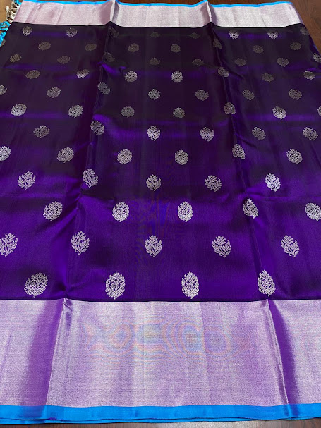 Purple Venkatagiri Handloom Pattu Silk Saree